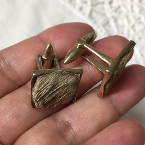 🖤GILT signed C.30s Vtg cufflinks - Picture 8 of 9